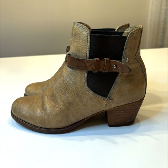 Rag & Bone Women's Durham Chelsea Brown Distressed Leather Boots Booties Size 9 - Picture 2 of 12